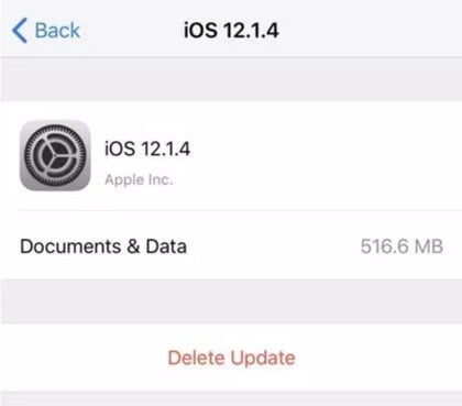 mise a jour ios 12.1.4