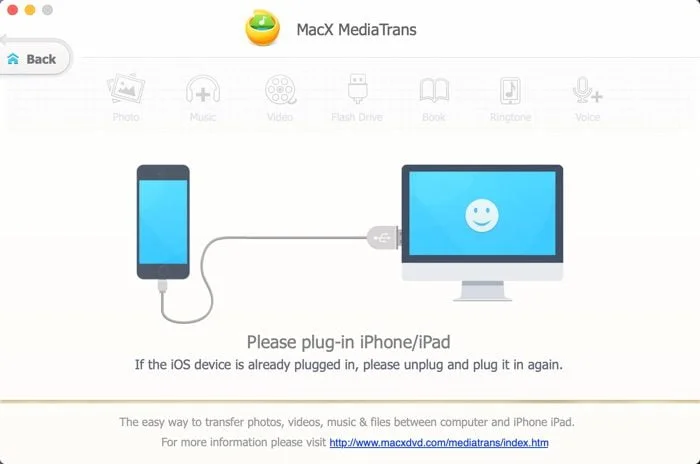 synchronisation iphone avec macx mediatrans