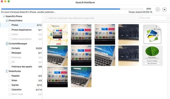 analyser son iphone avec easeus mobisaver