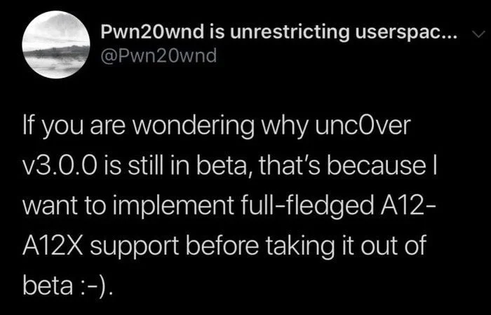 pwn20wnd unc0ver v3 beta 49
