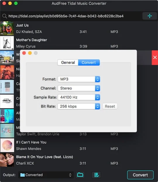 convertir musique tidal audfree music converter