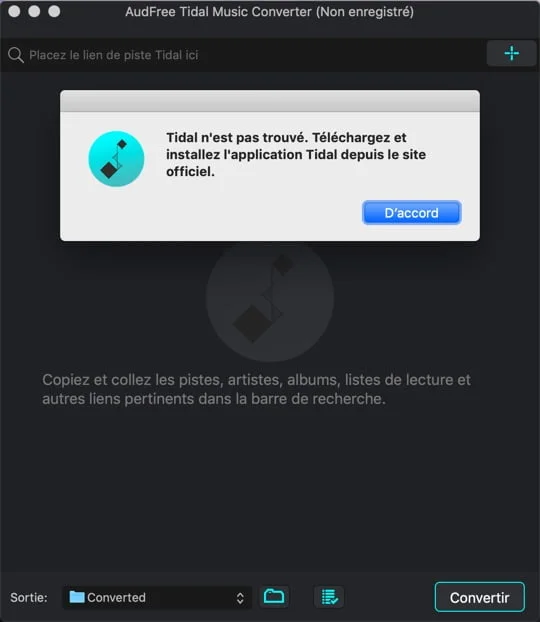 installer audfree tidal music converter mac