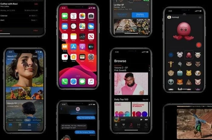 mode sombre ios 13 ipados 13