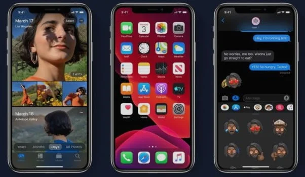 mode sombre ios 13 ipados 13