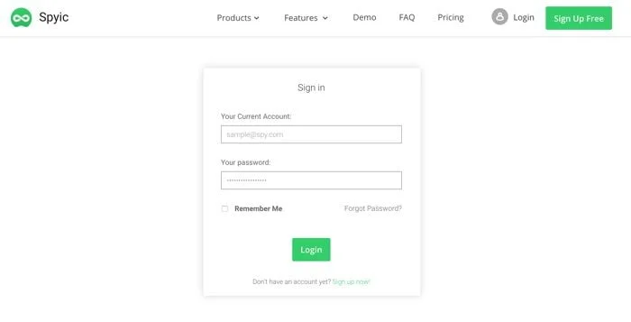 acceder compte spyic
