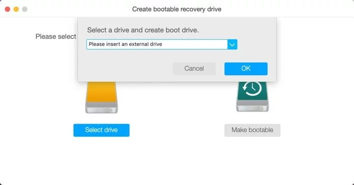 creer disque de recuperation mac