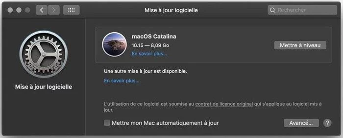 Mise A Jour Logicielle Macos Catalina
