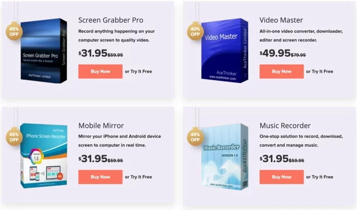 Promotion Logiciels Acethinker