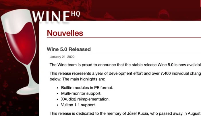 Wine 5 Disponible Pou Rlinux Macos Android