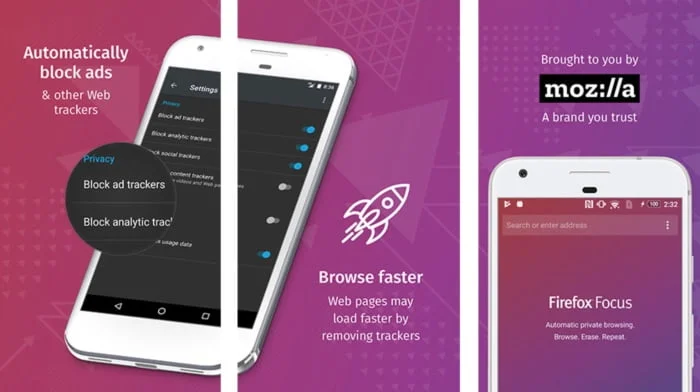 Navigateur Firefox Focus Ios Android