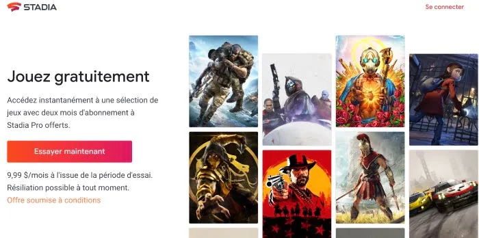 Google Stadia Pro Gratuit