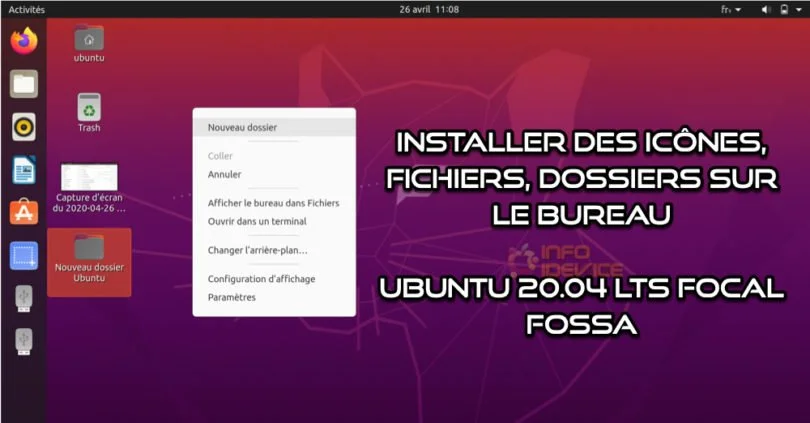 Installer Icones Bureau Gnome Ubuntu 20.04
