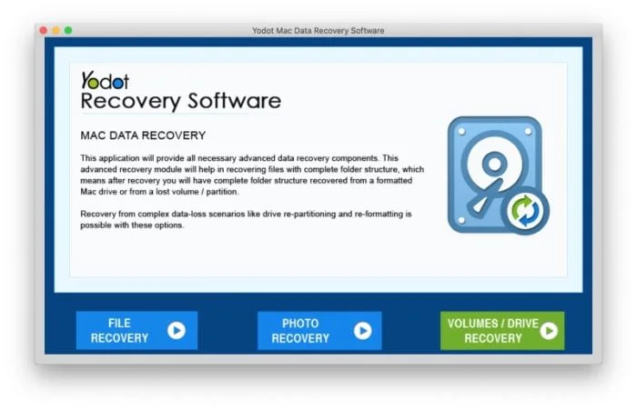 Logiciel Yodot Mac Data Recovery