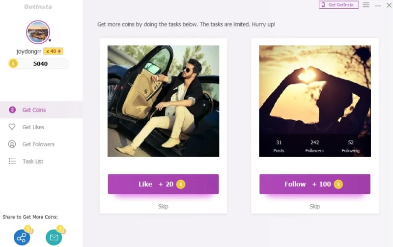 Obtenir Des Followers Instagram Avec Getinsta