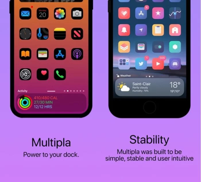 Tweak Multipla Ajouter Widget Dock Iphone