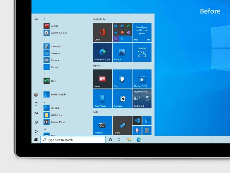 Nouveau Menu Demarrer Windows 10