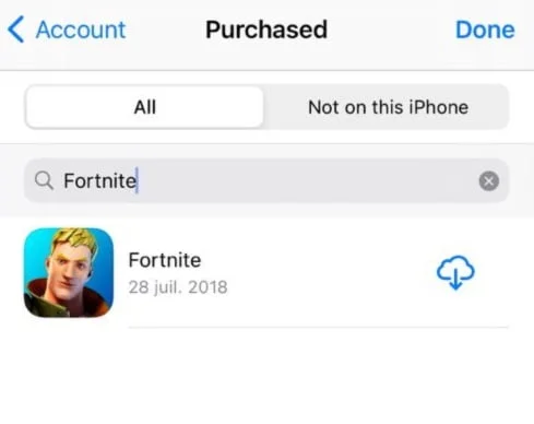 Installer Fortnite Depuis App Store Apple