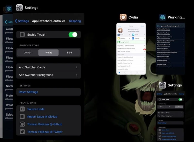 Tweak App Switcher Controller