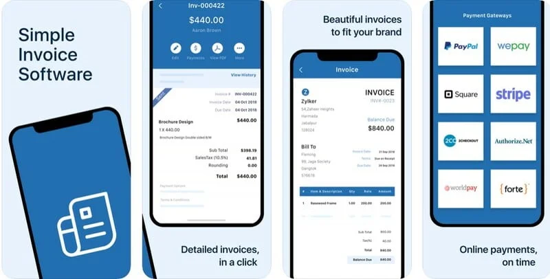Application Zoho Invoice Fabricant De Facture