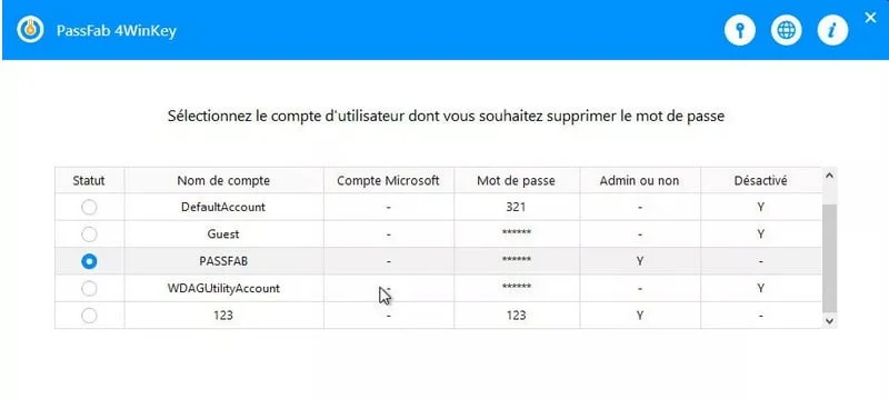 Passfab 4winkey Modifier Mot De Passe Windows
