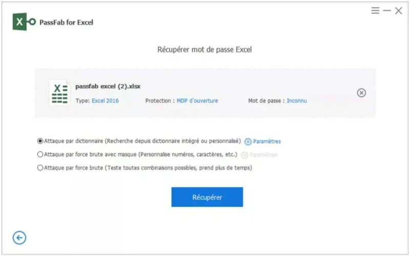 Recuperer Mot De Passe Excel Avec Passfab For Excel