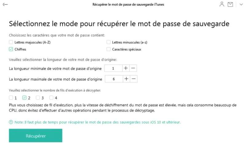 Recuperer Mot De Passe Sauvegarde Itunes Anyunlock