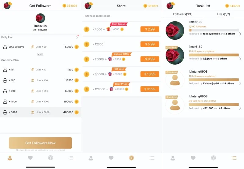 Application Followers Gallery Pour Ios