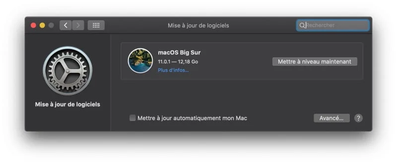 Mise À Jour Du Logiciel Macos Big Sur 11