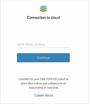 Connexion Cloud Onlyoffice Ios