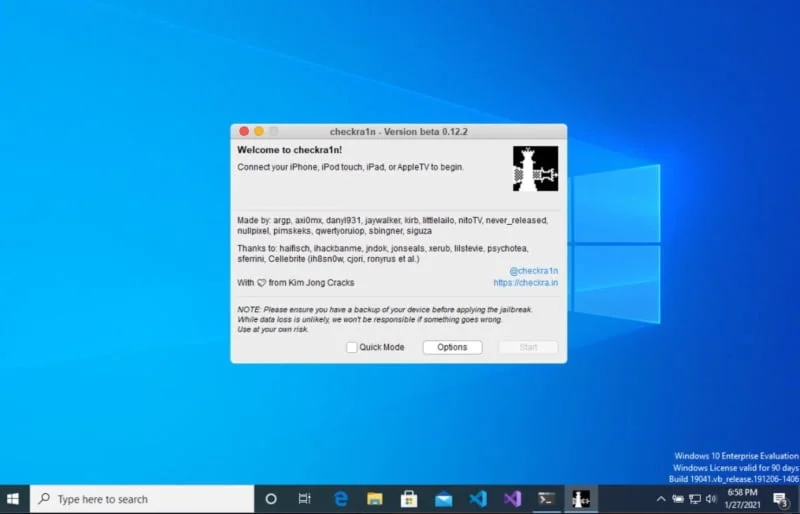 Checkra1n Jailbreak Pour Windows 10