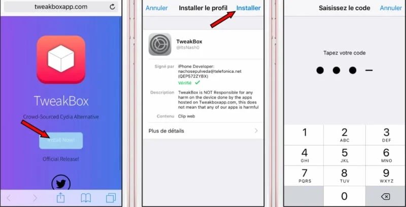 guide installation tweakbox sur iphone