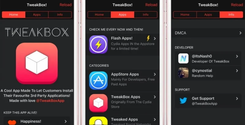 installer application gartuite sur iphone avec tweakbox