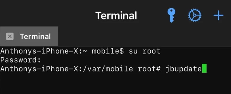 commande terminal iphone pour jailbreak updater
