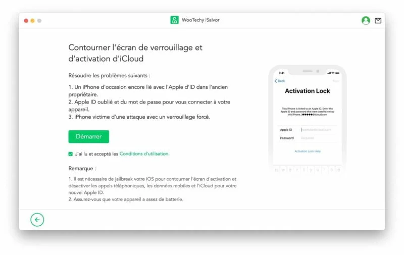 contourner ecran verrouillage activation icloud avec isalvor