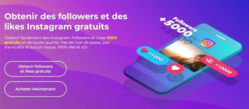 obtenir des followers et likes instagram gratuits avec getinsta