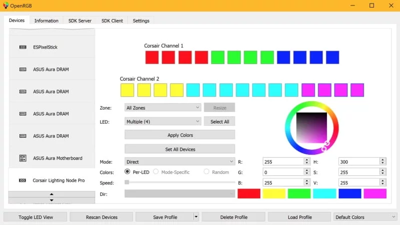 openrgb pour windows