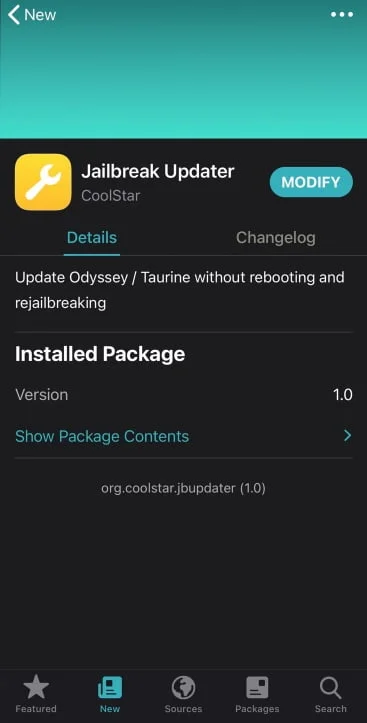 tweak jailbreak updater taurine odyssey