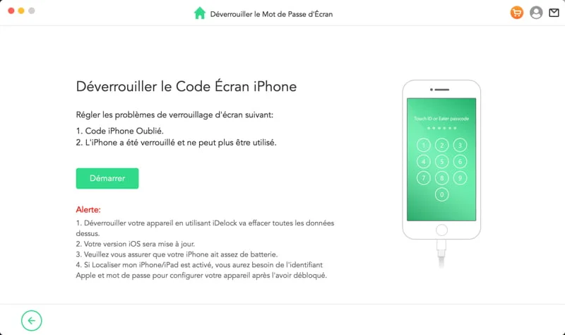wootechy idelock deverrouiller code iphone