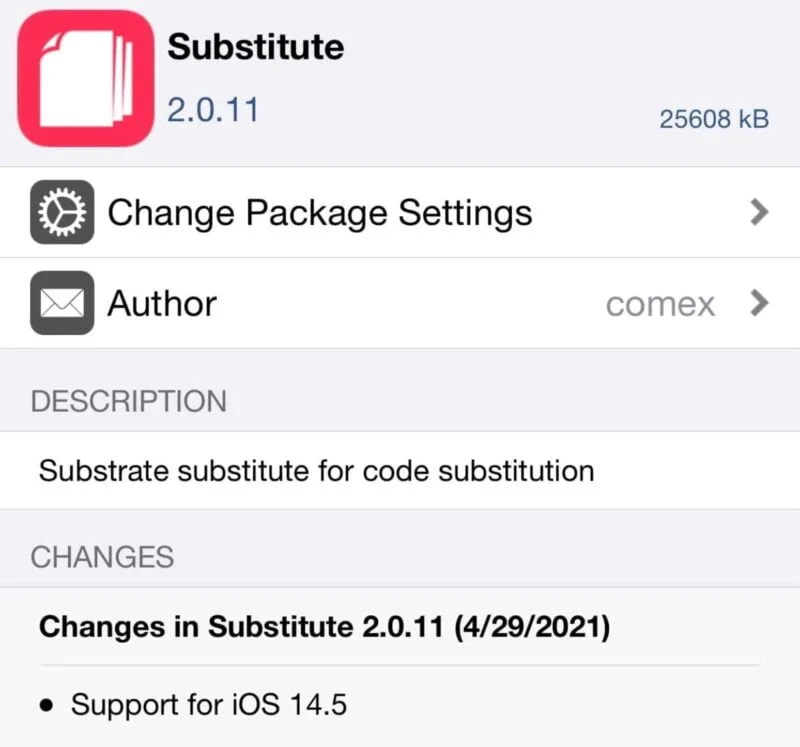 substitute 2.0.11 compatible jailbreak ios 14.5