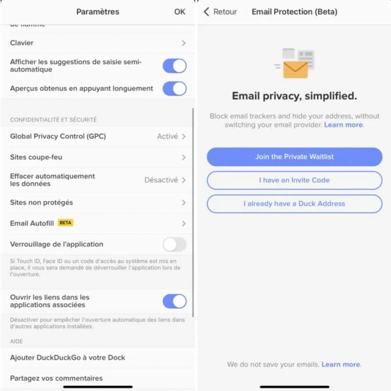 duckduckgo protection email