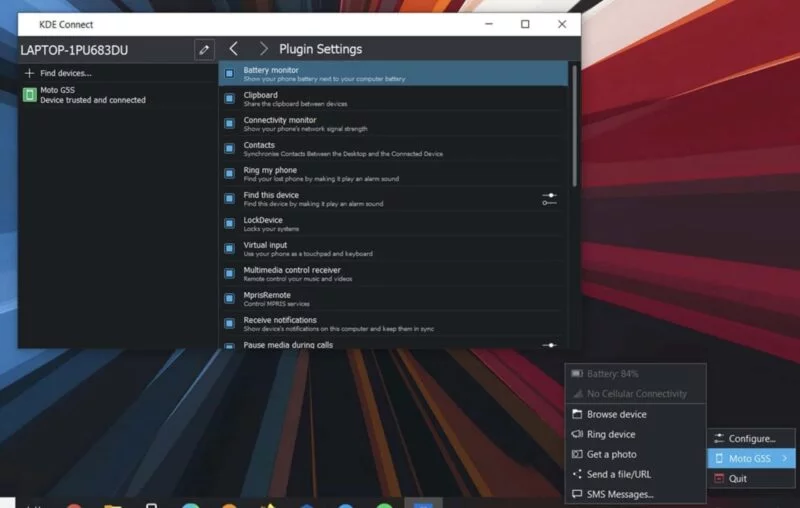 kde connect windows 10