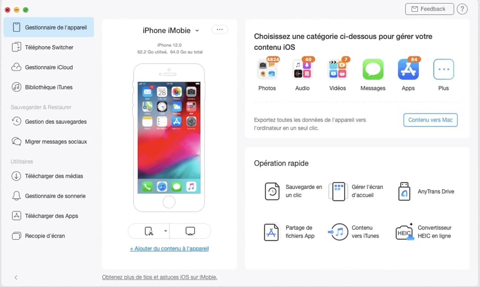 anytrans gestionnaire iphone