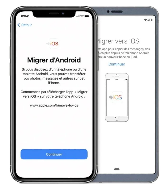 application migrer vers ios move to ios apple