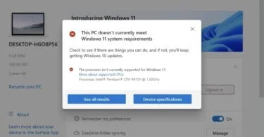 installer windows 11 sur ordinateur non compatible