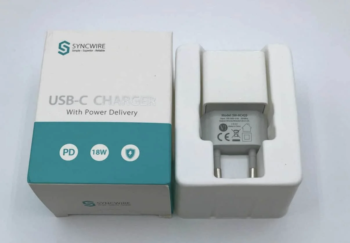 chargeur secteur syncwire 18 watts