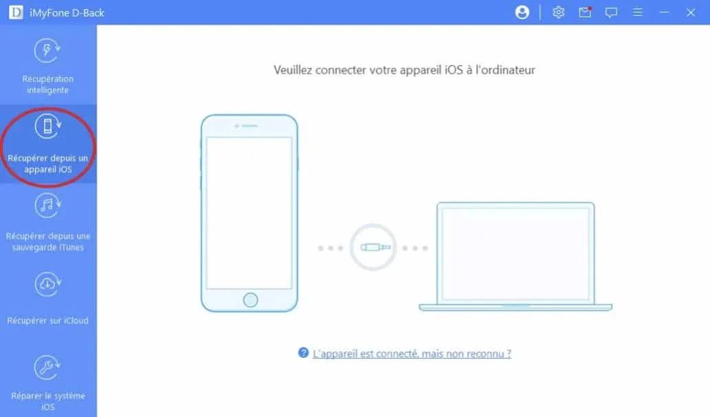 imyfone d back recuperation iphone