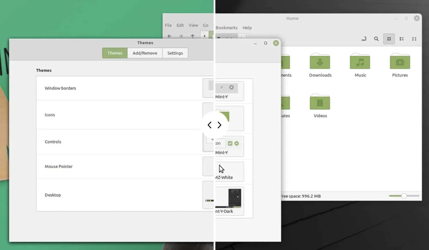 nouveau design linux mint 20.3 una
