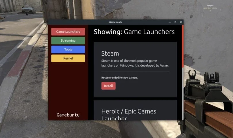 gamebuntu jouer sur linux
