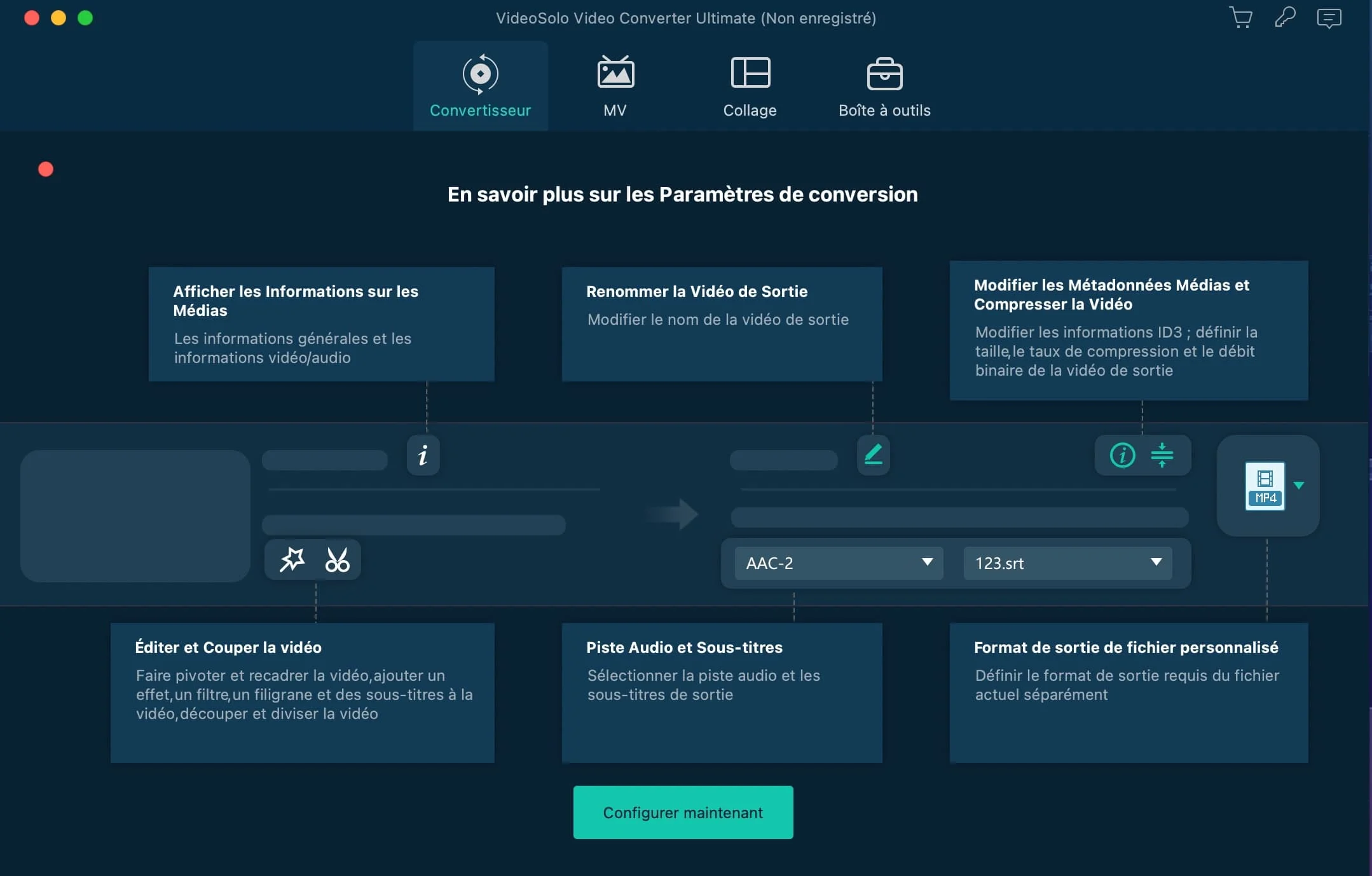 parametres de conversion videosolo