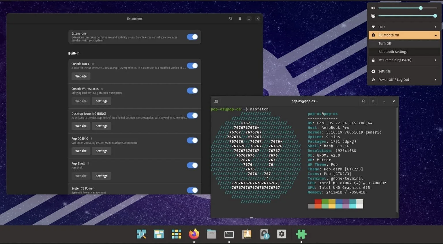 bureau gnome 42 pop os 22.04.